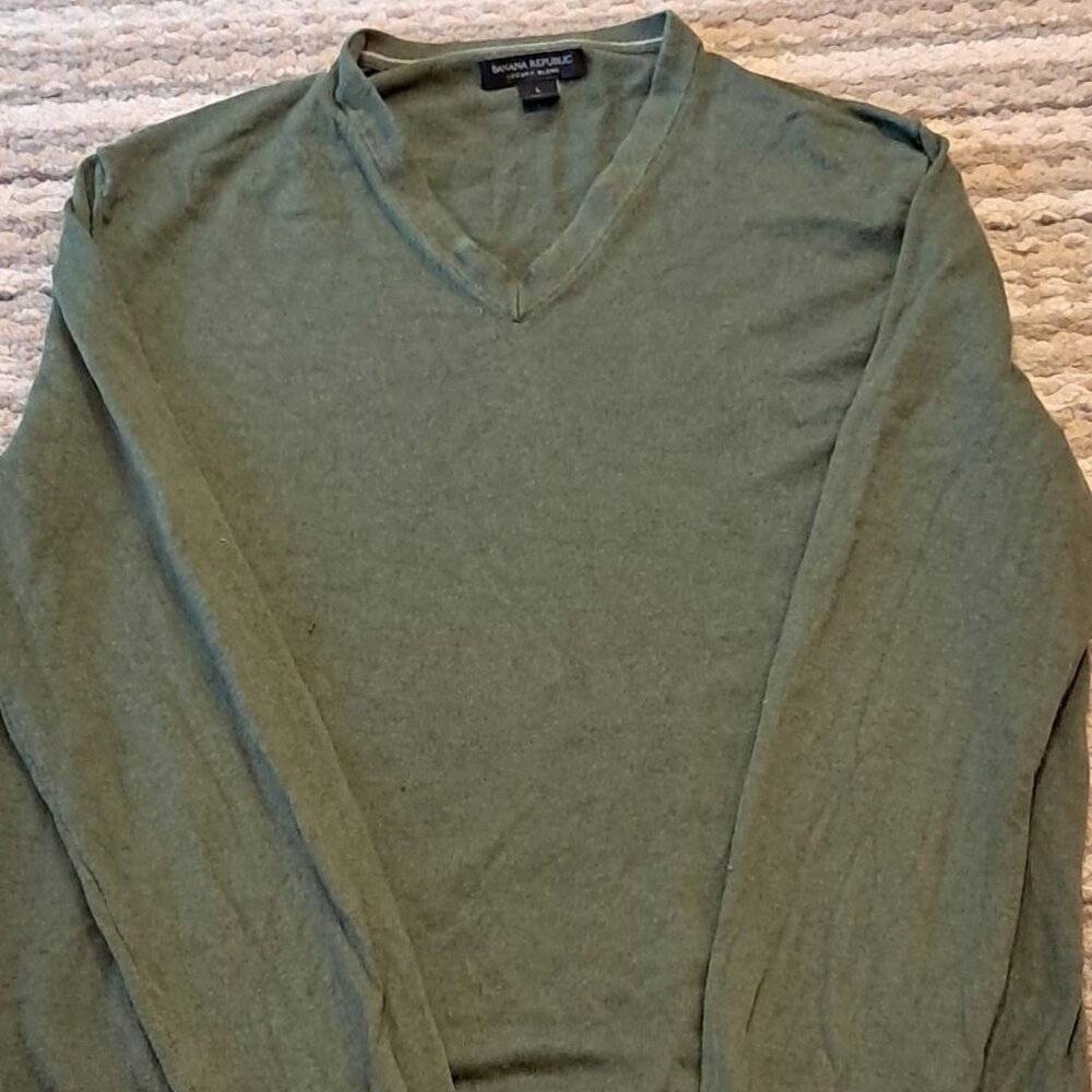 Banana Republic Men's Sweater, Silk/Cotton/Cashmere, Size Large